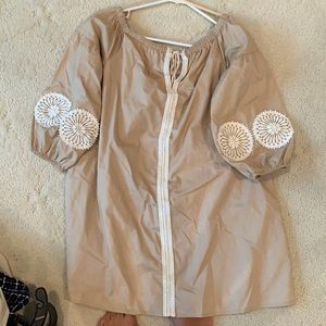 Khaki dress off shoulder